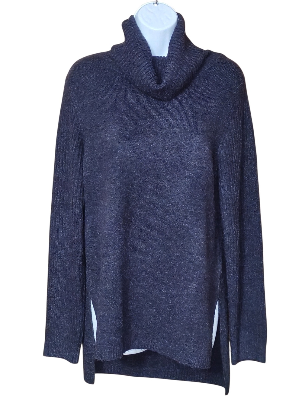 #261 Women's Purple Cowl Neck Sweater Tunic